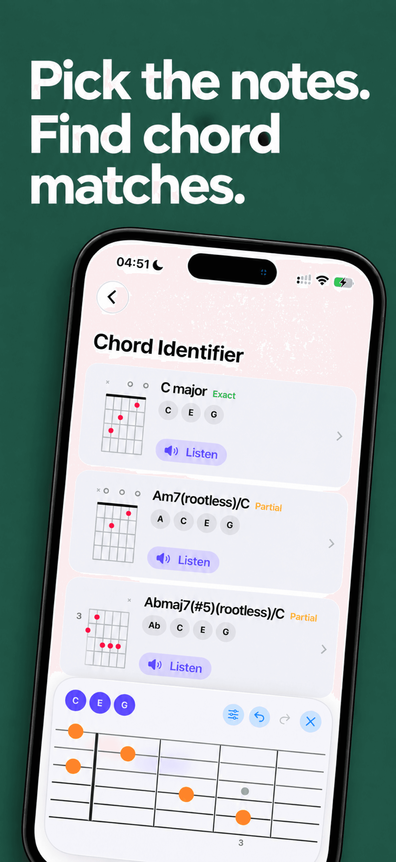 MusGo Chord Identifier screenshot