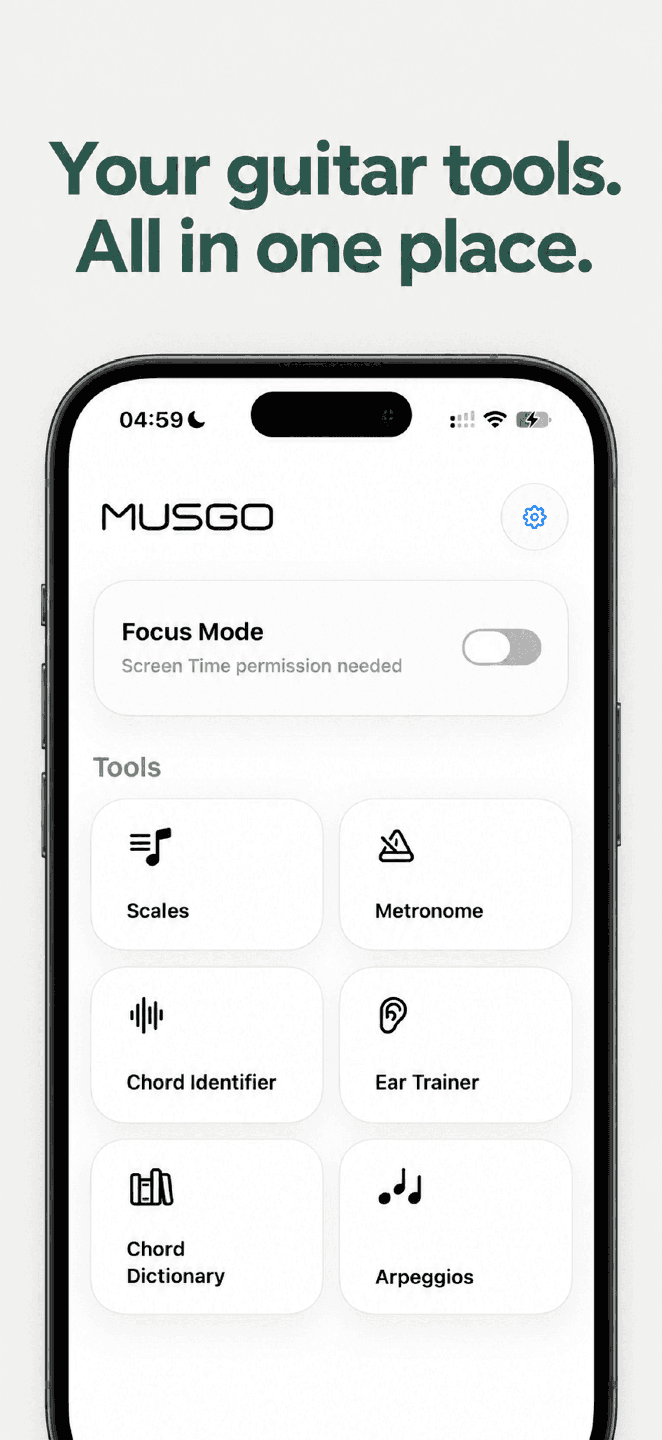 MusGo Home screen